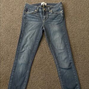 PAIGE Blue Skinny Jeans with Subtle Fading